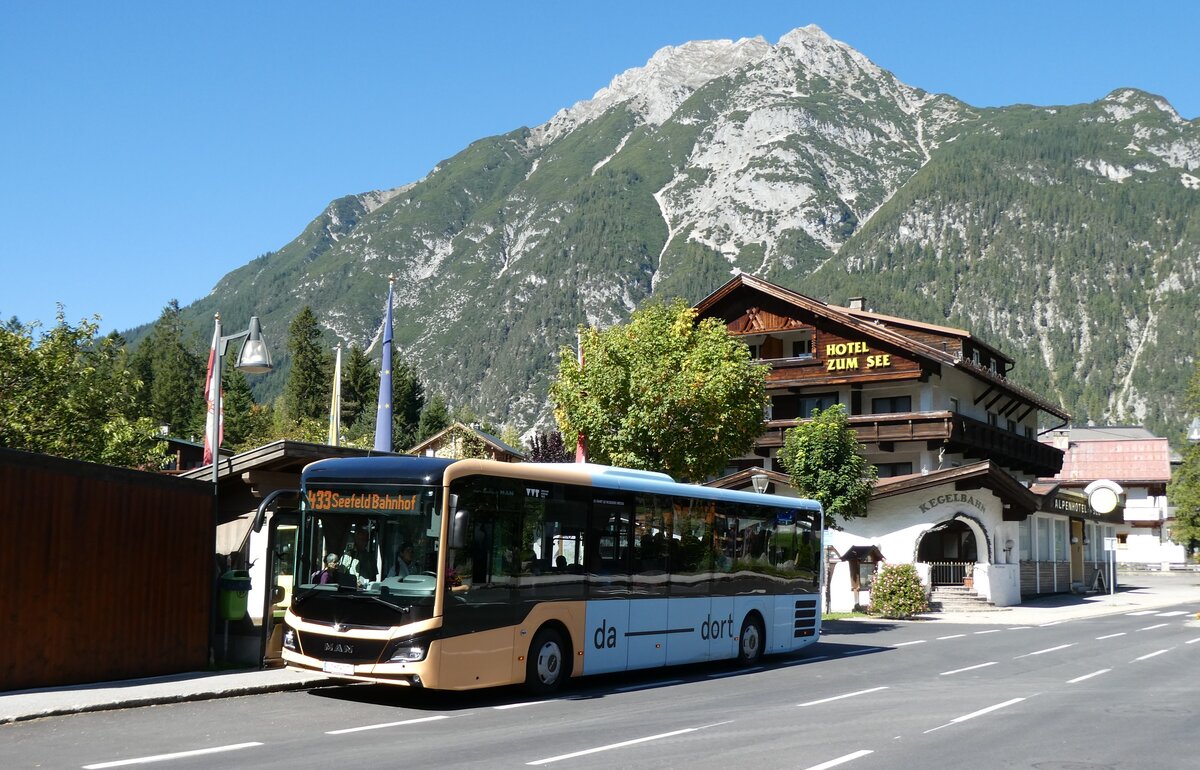 (280'612) - Breuss, Rankweil - Nr. 540/SZ 540 TI - MAN am 20. September 2025 in Leutasch, Weidach Zentrum (280'612) - Breuss, Rankweil - Nr. 540/SZ 540 TI - MAN am 20. September 2025 in Leutasch, Weidach Zentrum