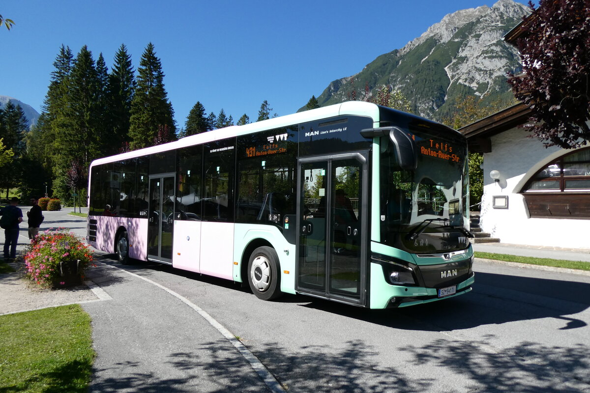 (280'616) - Breuss, Rankweil - Nr. 541/SZ 541 TI - MAN am 20. September 2025 in Leutasch, Weidach Zentrum (280'616) - Breuss, Rankweil - Nr. 541/SZ 541 TI - MAN am 20. September 2025 in Leutasch, Weidach Zentrum