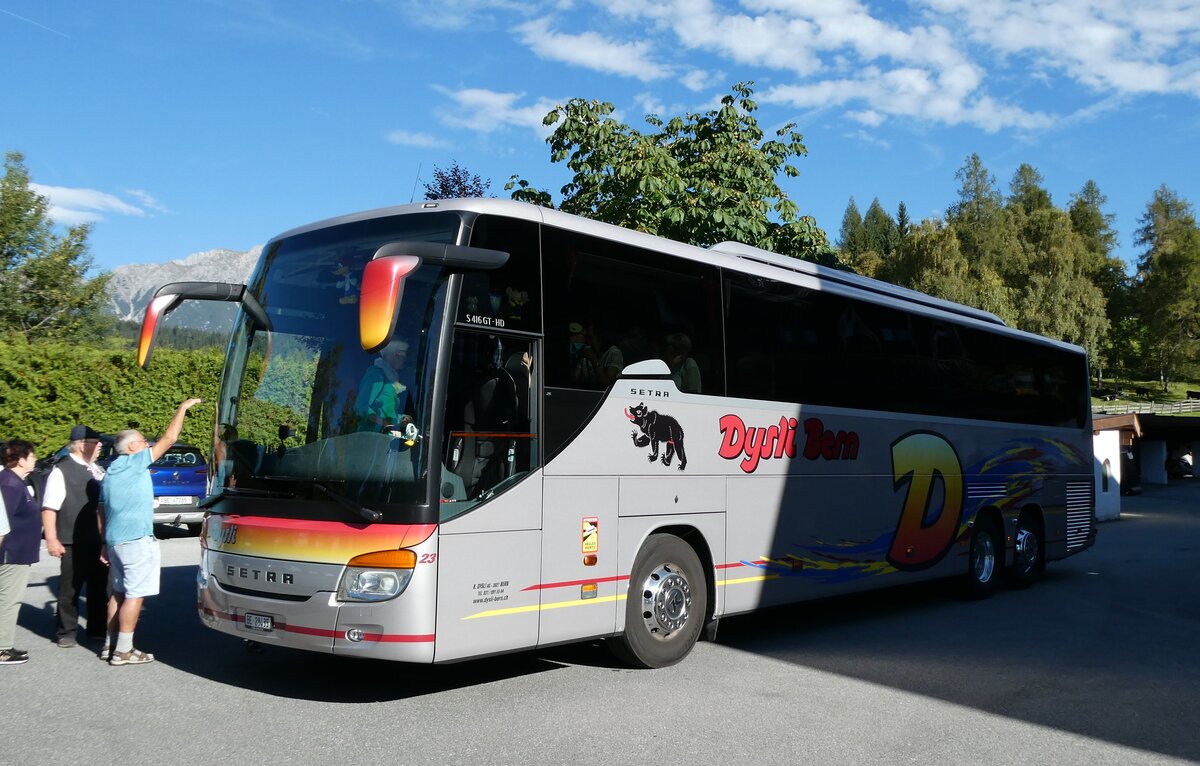 (280'635) - Aus der Schweiz: Dysli, Bern - Nr. 23/BE 28'435 - Setra am 21. September 2025 in Seefeld, Hotel Hochland (280'635) - Aus der Schweiz: Dysli, Bern - Nr. 23/BE 28'435 - Setra am 21. September 2025 in Seefeld, Hotel Hochland