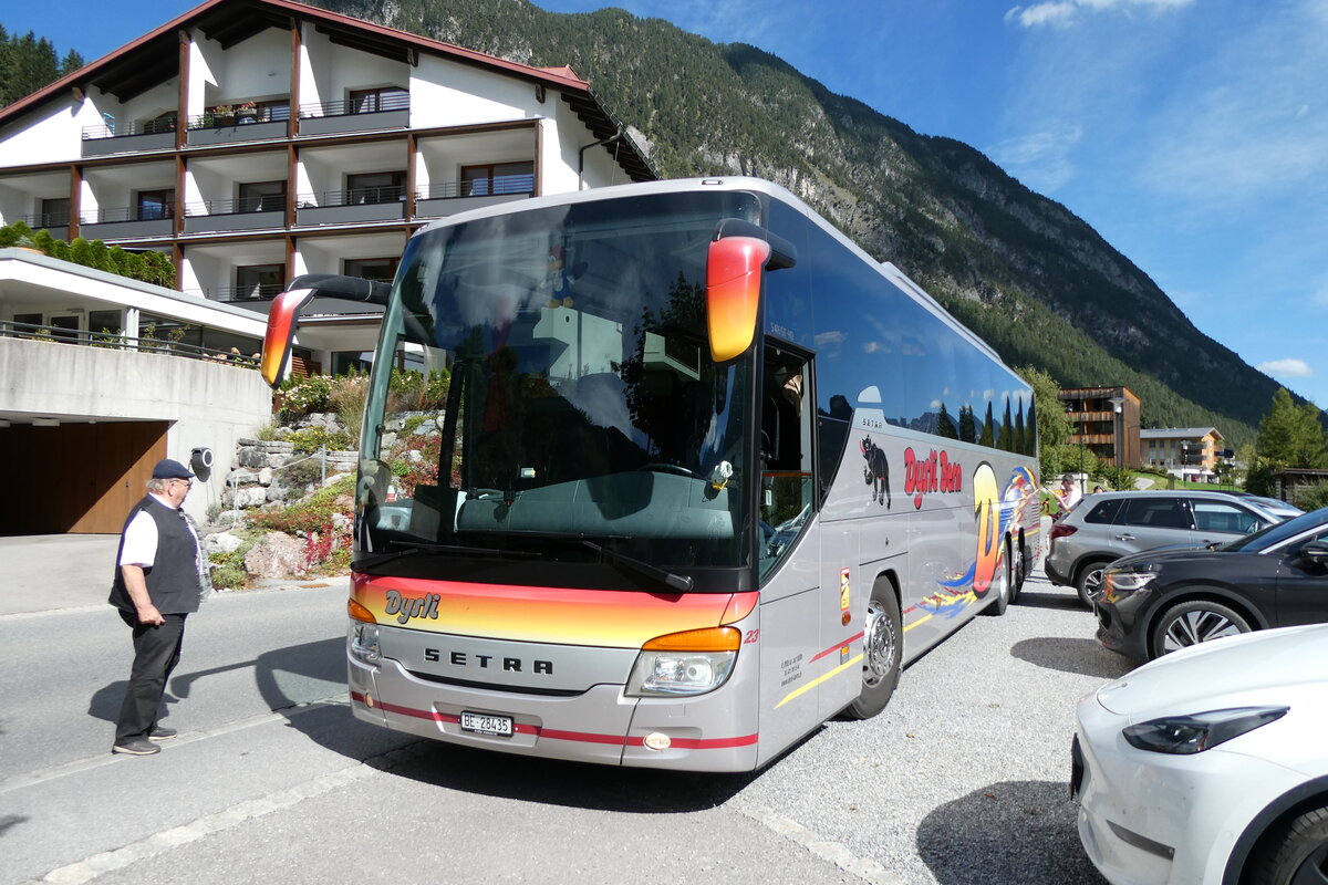 (280'637) - Aus der Schweiz: Dysli, Bern - Nr. 23/BE 28'435 - Setra am 21. September 2025 in Brand, Brandnerhof (280'637) - Aus der Schweiz: Dysli, Bern - Nr. 23/BE 28'435 - Setra am 21. September 2025 in Brand, Brandnerhof