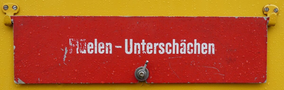(280'684) - Routentafel - Flelen-Unterschchen - am 27. September 2025 beim Bahnhof Wdenswil
