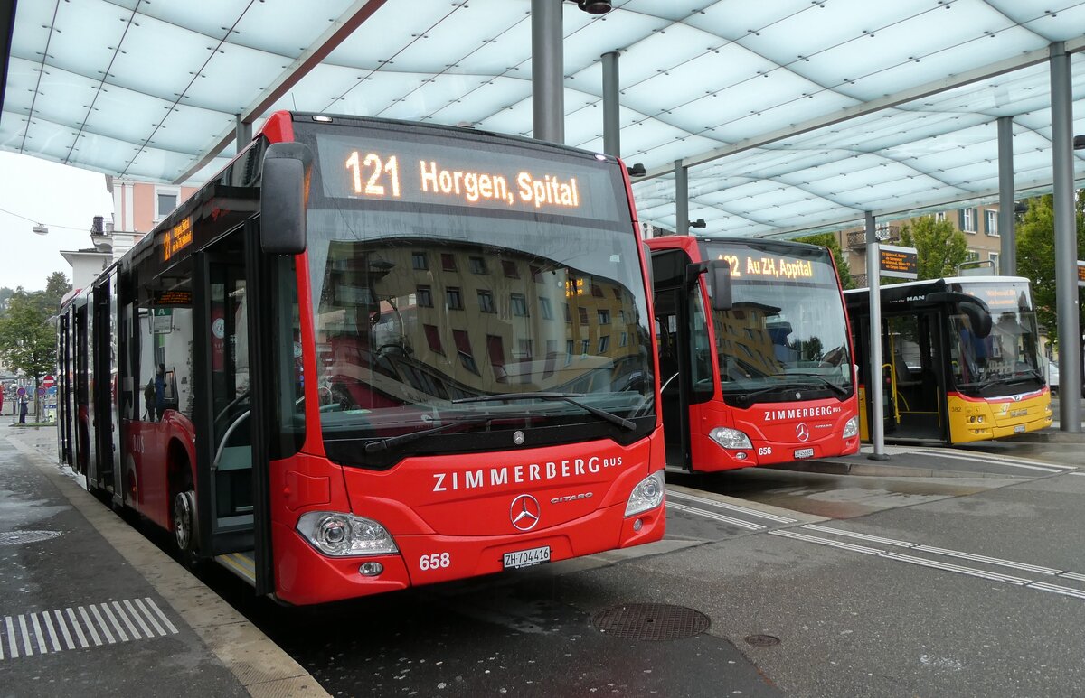 (280'716) - AHW Horgen - Nr. 658/ZH 704'416 - Mercedes am 27. September 2025 beim Bahnhof Wädenswil (280'716) - AHW Horgen - Nr. 658/ZH 704'416 - Mercedes am 27. September 2025 beim Bahnhof Wädenswil