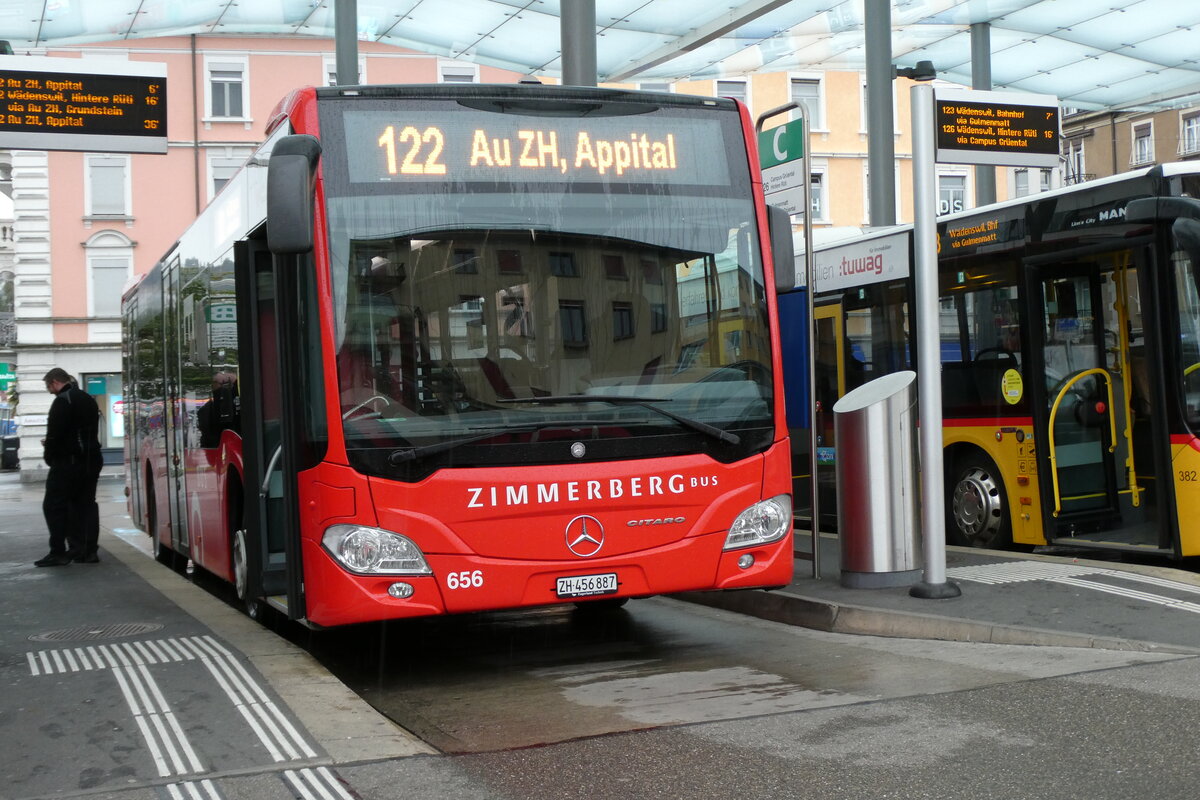 (280'717) - AHW Horgen - Nr. 656/ZH 456'887 - Mercedes am 27. September 2025 beim Bahnhof Wädenswil (280'717) - AHW Horgen - Nr. 656/ZH 456'887 - Mercedes am 27. September 2025 beim Bahnhof Wädenswil