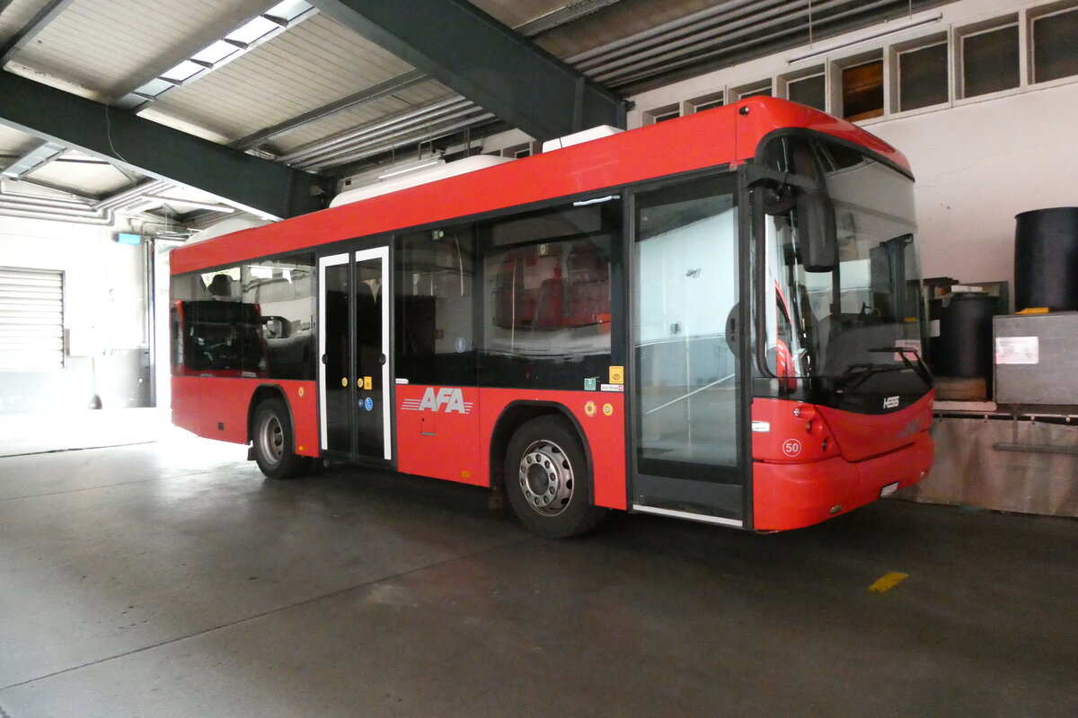 (280'928) - AFA Adelboden - Nr. 50/BE 715'002 - Scania/Hess am 3. Oktober 2025 in Adelboden, Busstation (280'928) - AFA Adelboden - Nr. 50/BE 715'002 - Scania/Hess am 3. Oktober 2025 in Adelboden, Busstation