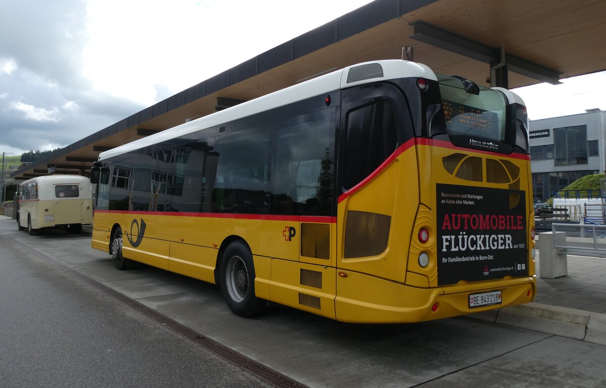 (281'021) - PostAuto Bern - Nr. 218/BE 843'218/PID 10'675 - Heuliez am 5. Oktober 2025 beim Bahnhof Biglen (281'021) - PostAuto Bern - Nr. 218/BE 843'218/PID 10'675 - Heuliez am 5. Oktober 2025 beim Bahnhof Biglen