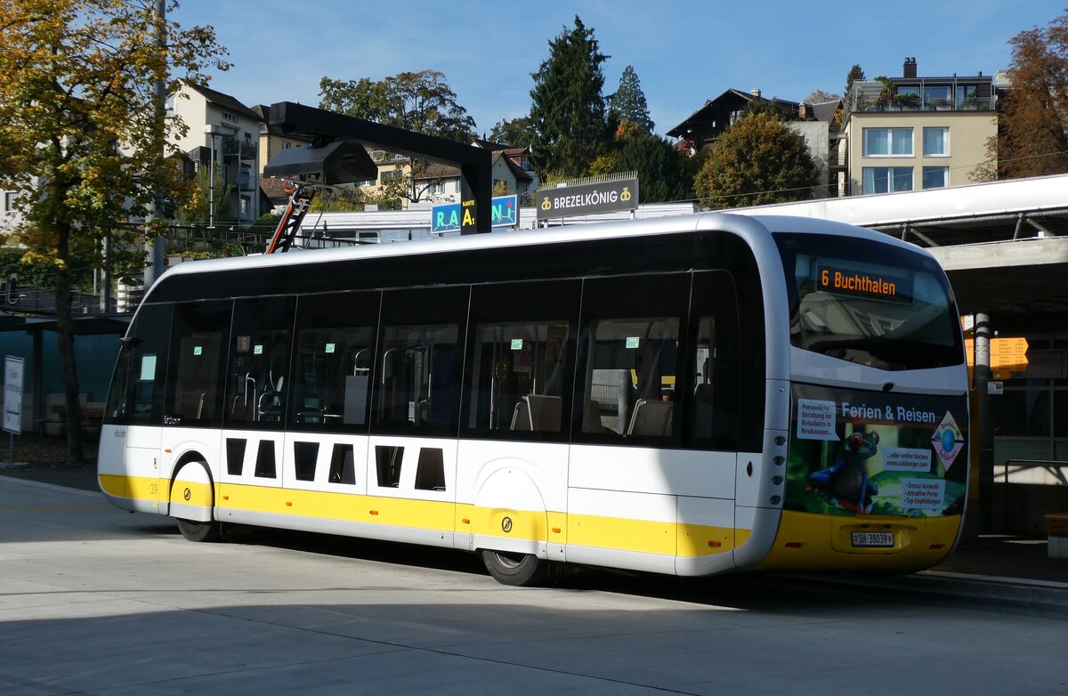 (281'104) - VBSH Schaffhausen - Nr. 39/SH 38'039 - eIrizar am 10. Oktober 2025 beim Bahnhof Schaffhausen