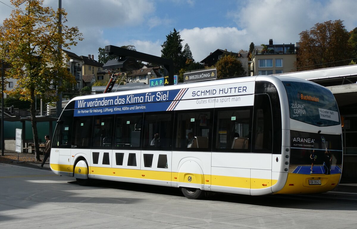 (281'136) - VBSH Schaffhausen - Nr. 42/SH 38'042 - eIrizar am 10. Oktober 2025 beim Bahnhof Schaffhausen