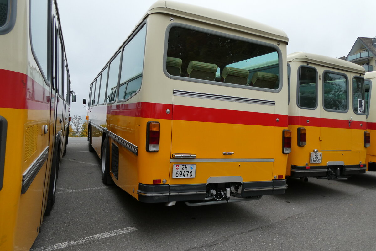 (281'374) - Oldtimer Garage, Hri - ZH 69'470 - Saurer/R&J (ex Breu, Berneck; ex Matt, FL-Mauren Nr. 19; ex P 24'356) am 12. Oktober 2025 in Schwarzenberg, Rssli