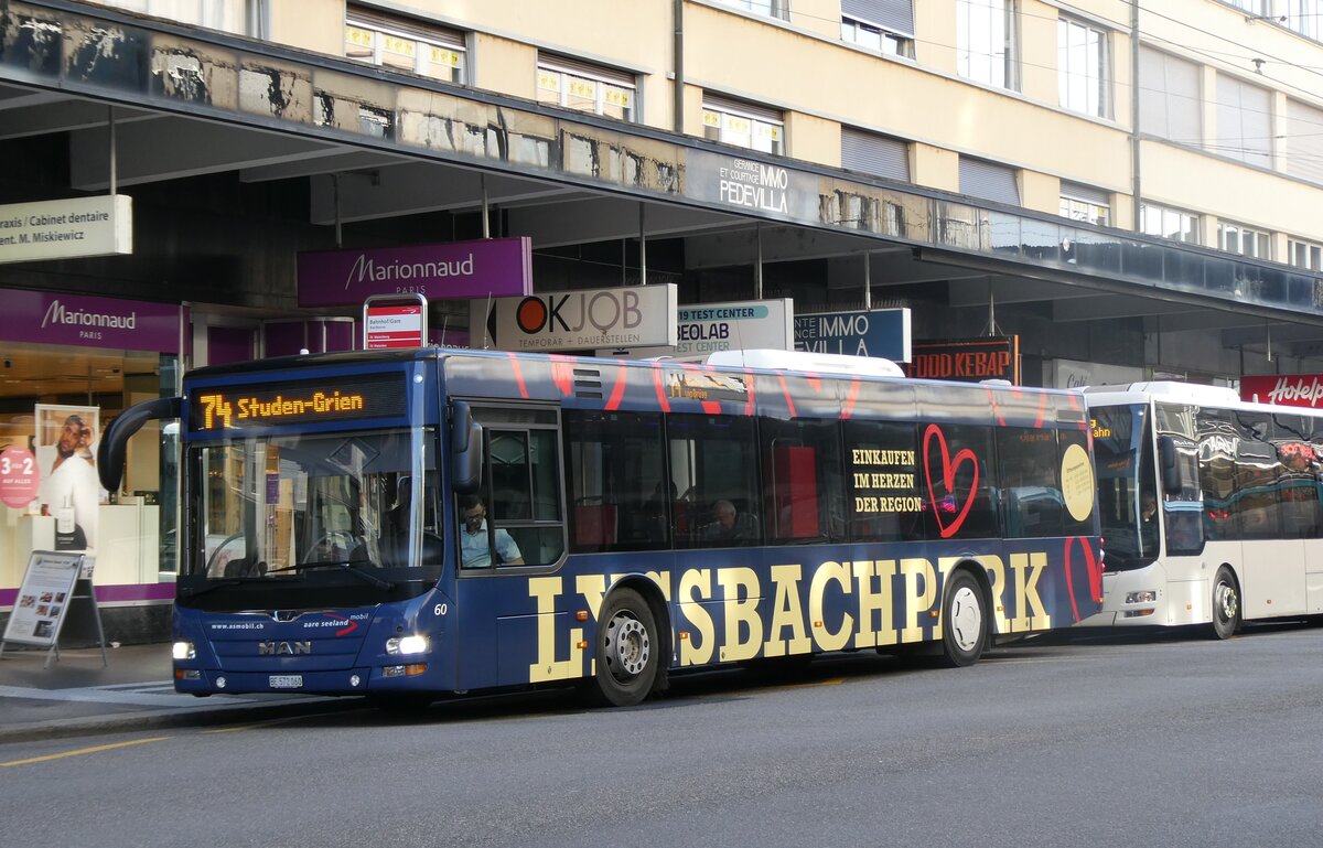 (282'342) - ASm Langenthal - Nr. 60/BE 572'060 - MAN am 13. November 2025 beim Bahnhof Biel