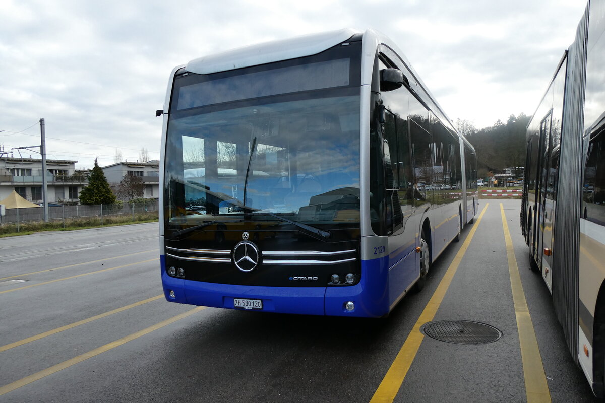 (282'623) - VZO Gr�ningen - Nr. 2120/ZH 580'120 - eMercedes am 29. November 2025 in Winterthur, Daimler Buses