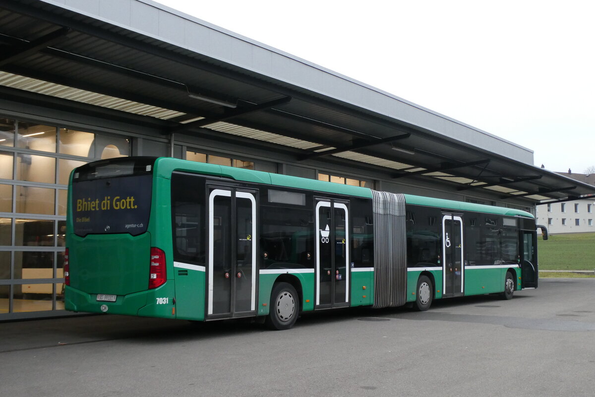 (283'071) - BVB Basel - Nr. 7031/BS 99'331 - Mercedes am 12. Dezember 2025 in Winterthur, Daimler Buses