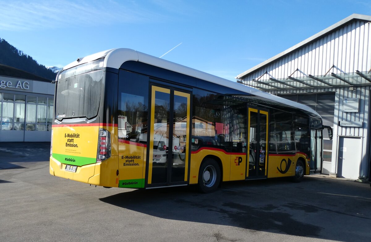 (283'097) - PostAuto Nordschweiz - PID 12'250 - eMercedes am 12. Dezember 2025 in Nesslau, Altherr