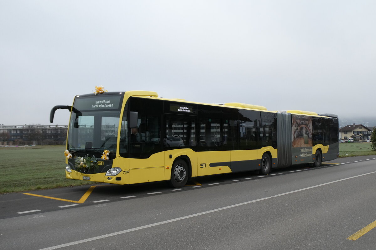 (283'147) - STI Thun - Nr. 720/BE 904'720 - Mercedes am 14. Dezember 2025 in Thun, Weststrasse