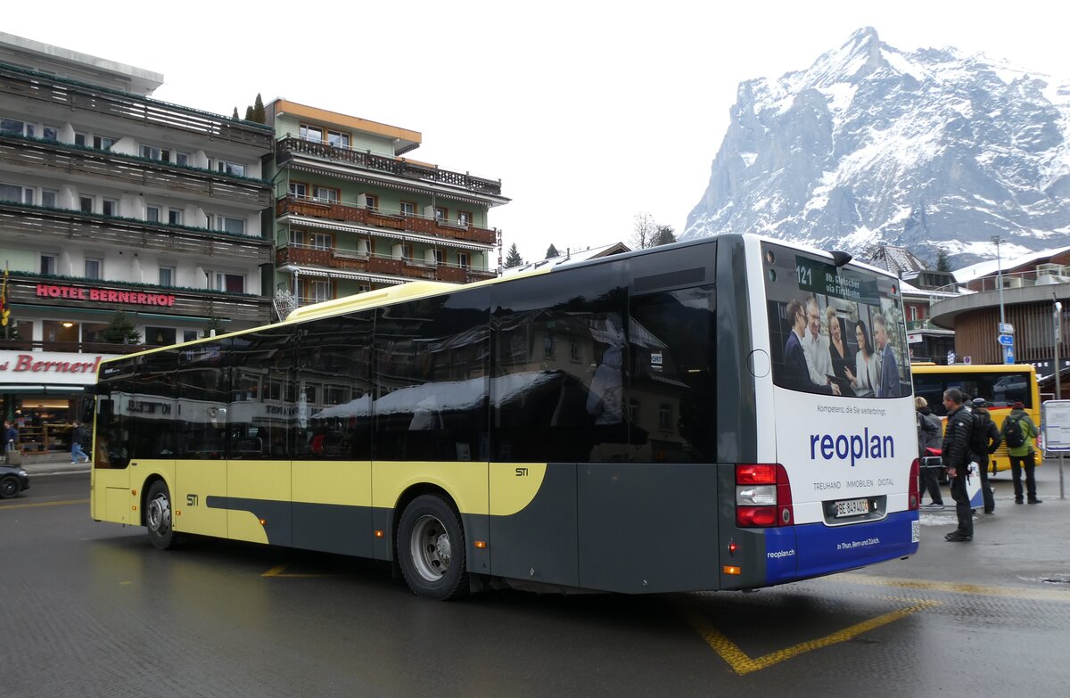 (283'642) - STI Thun - Nr. 400/BE 849'400 - MAN am 2. Januar 2026 beim Bahnhof Grindelwald