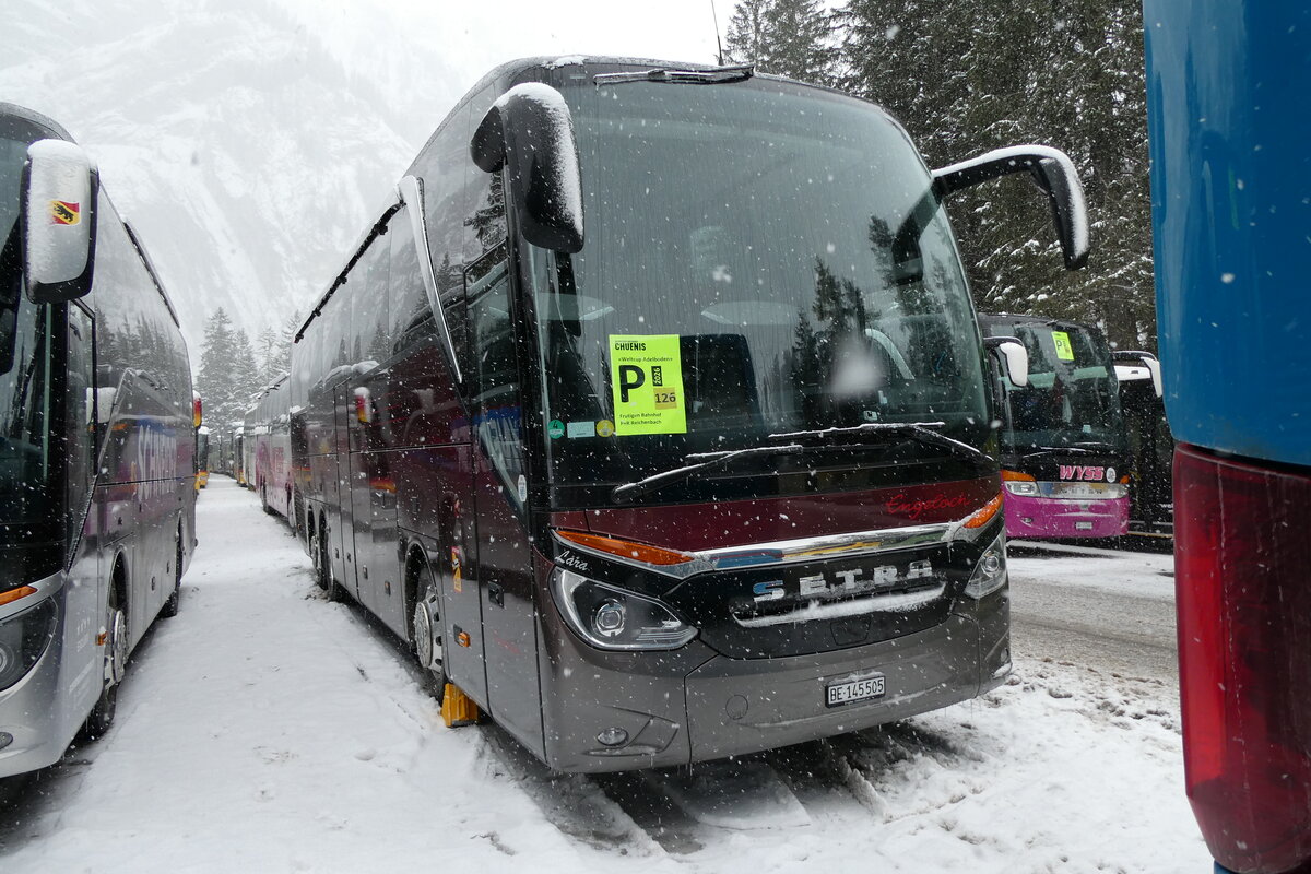 (283'914) - Engeloch, Riggisberg - BE 145'505 - Setra am 10. Januar 2026 in Adelboden, Unter dem Birg