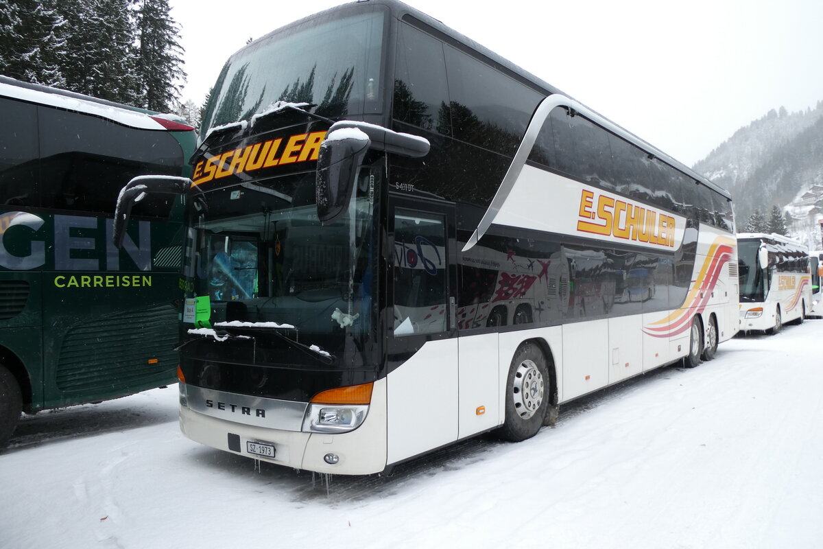 (283'997) - Schuler, Feusisberg - SZ 1973 - Setra am 10. Januar 2026 in Adelboden, ASB