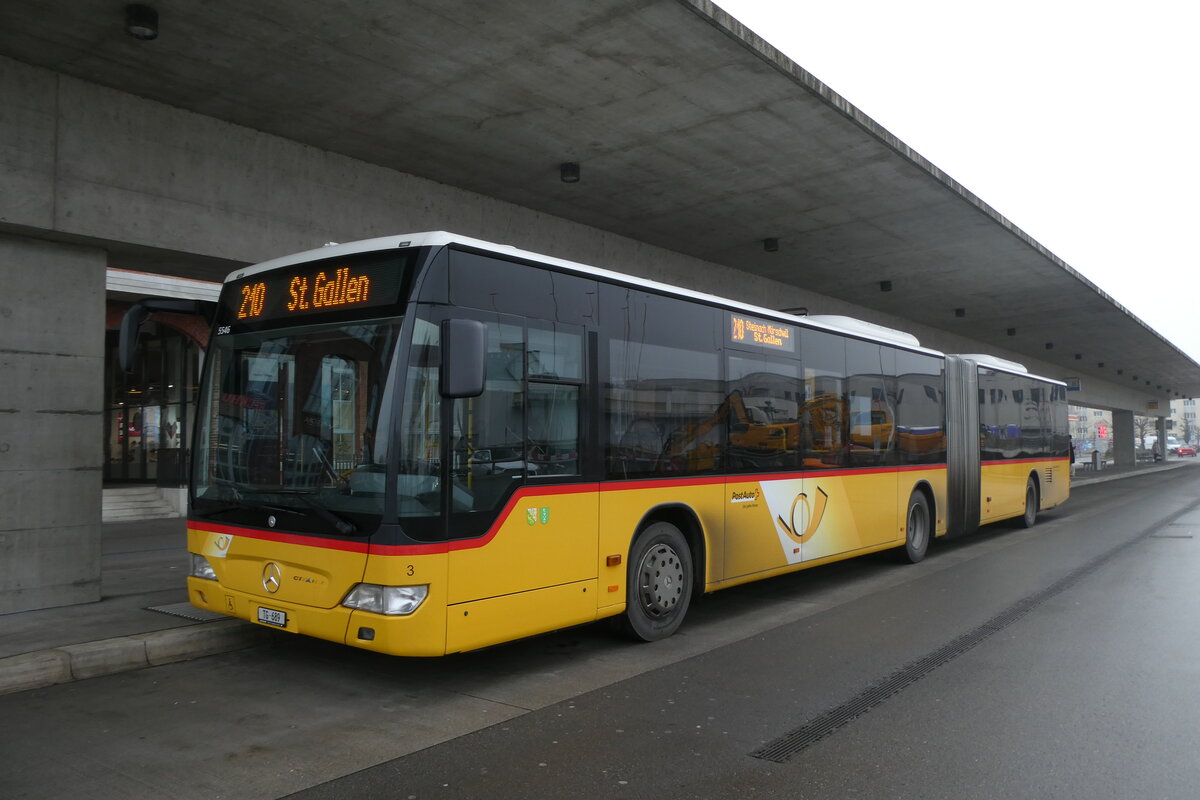 (284'213) - Eurobus, Arbon - Nr. 3/TG 689/PID 5546 - Mercedes am 16. Januar 2026 in Arbon, Bushof
