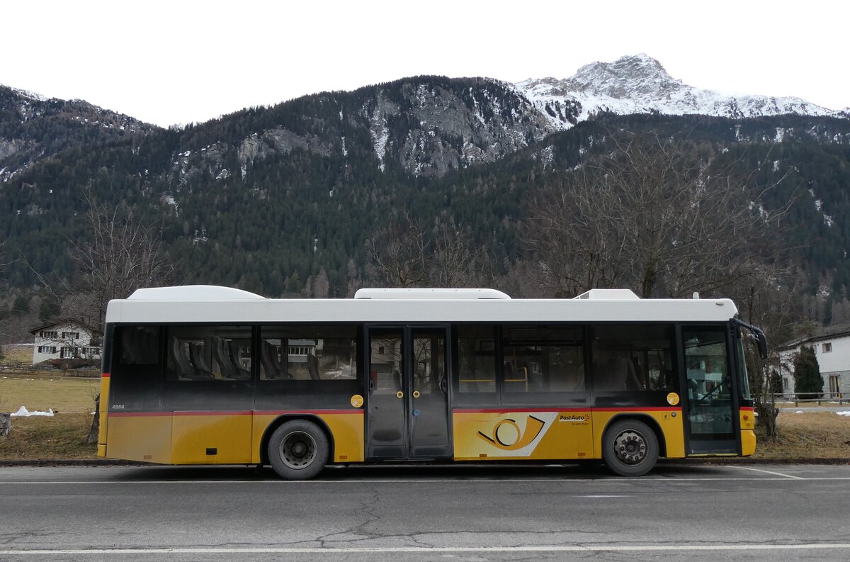 (284'632) - Gaudenz, Andeer - GR 190'181/PID 4804 - Scania/Hess (ex GR 1866; ex GR 163'715; ex Stutz, Jonen; ex PostAuto Bern; ex AVG Meiringen Nr. 67; ex AVG Meiringen Nr. 76; ex Steiner, Messen) am 6. Februar 2026 in Andeer, Parkplatz 