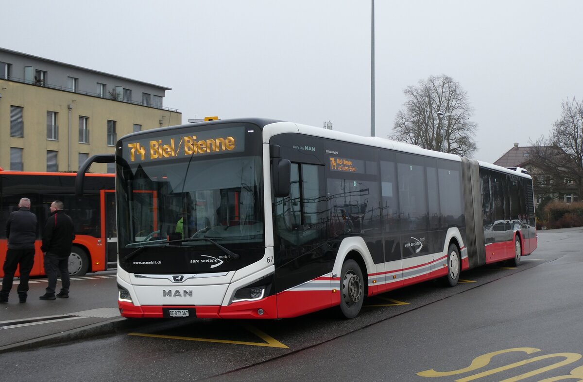 (284'680) - ASm Langenthal - Nr. 67/BE 872'367 - MAN am 7. Februar 2026 beim Bahnhof Lyss