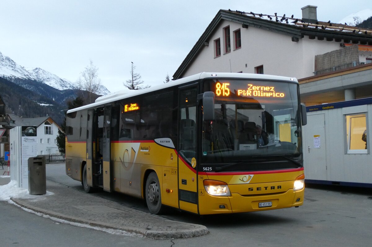 (284'851) - PostAuto Bern - Nr. 70/BE 653'387/PID 5625 - Setra am 14. Februar 2026 in Zernez, Post