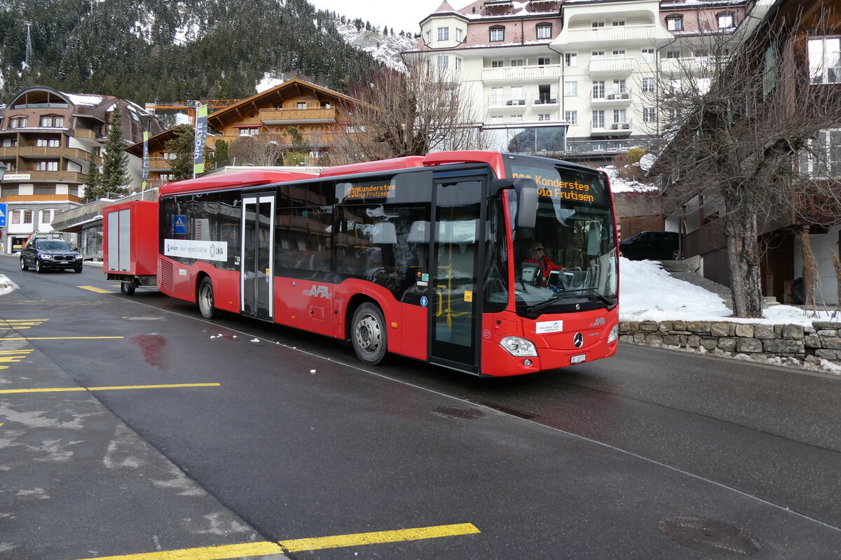 (285'004) - AFA Adelboden - Nr. 27/BE 26'773 - Mercedes am 22. Februar 2026 in Adelboden, Landstrasse