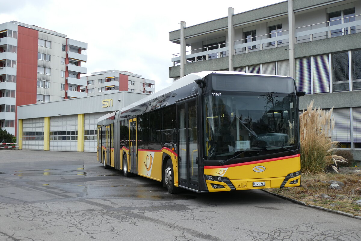 (285'340) - PostAuto Bern - Nr. 11'631/BE 407'862/PID 11'631 - Solaris am 15. M�rz 2026 in Thun, Garage STI