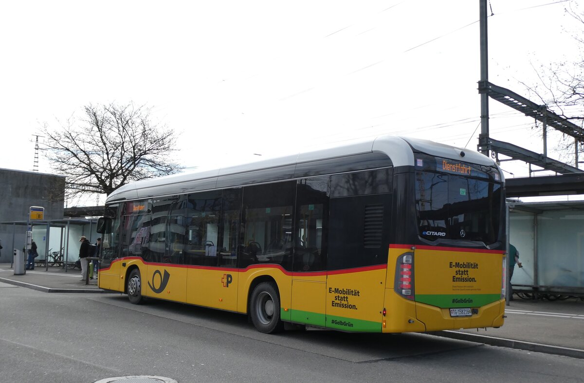 (285'445) - PostAuto Ostschweiz - TG 158'216/PID 12'252 - eMercedes am 17. M�rz 2026 beim Bahnhof Weinfelden