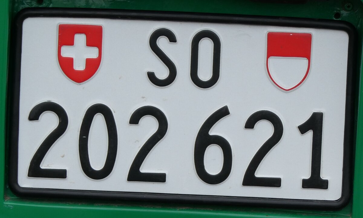 (286'740) - Nummernschild - SO 202'621 - am 3. Mai 2026 beim Bahnhof Burgdorf