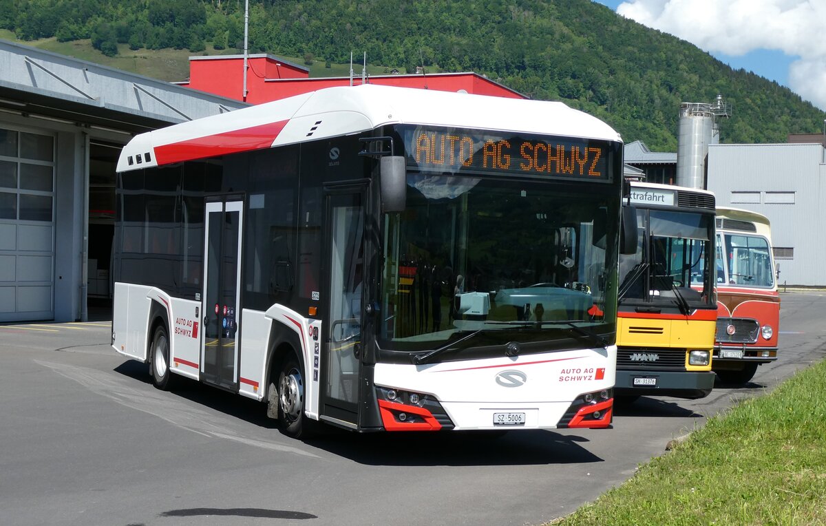 (286'888) - AAGS Schwyz - Nr. 6/SZ 5006 - eSolaris am 9. Mai 2026 in Ibach, Busgarage
