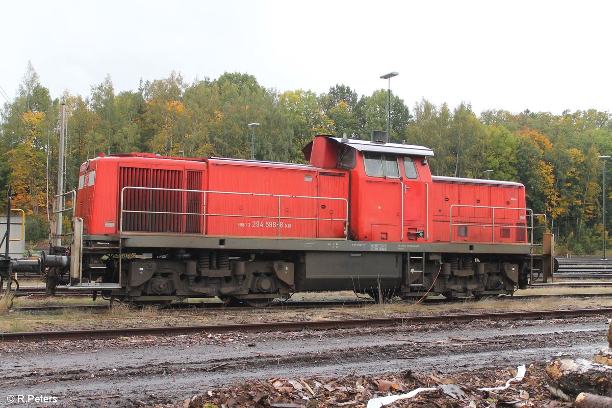 294 598-8 bei der Sonntagsruhe in Marktredwitz. 08.10.17