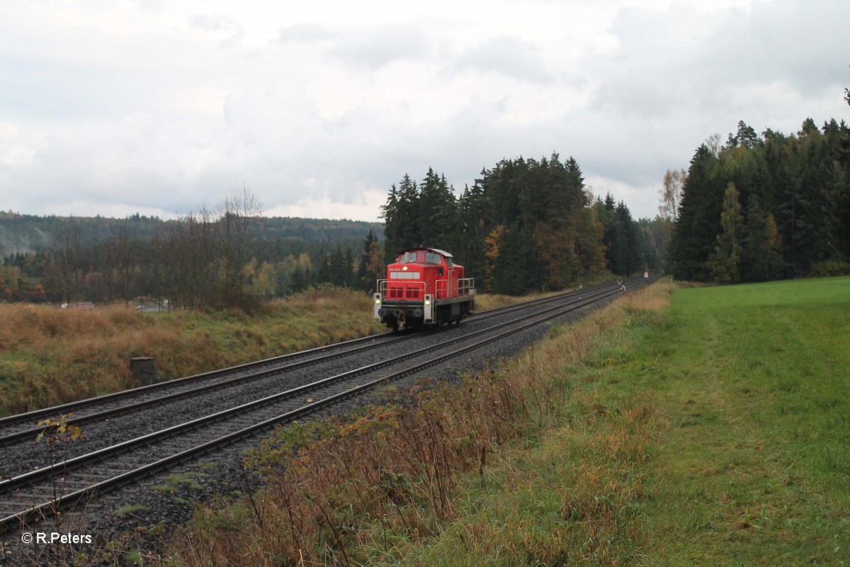 294 647-3 kommt Lz zurück aus Wiesau in Richtung Marktredwitz bei Pechbrunn. 16.10.14