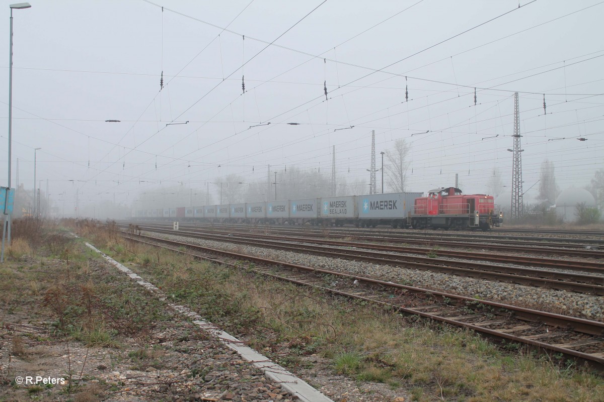 294 754-7 am Containerzug in Leipzig Schönefeld. 29.03.14