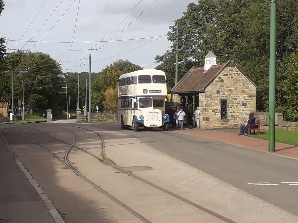 304 VHN
1964 Daimler CCG5
Roe H33/28R
New to Darlington Corporation, County Durham, England, as fleet number 4.

Now operating within The North of England Open Air Museum, Beamish, County Durham, England.

Photo taken there an 12th September 2020.