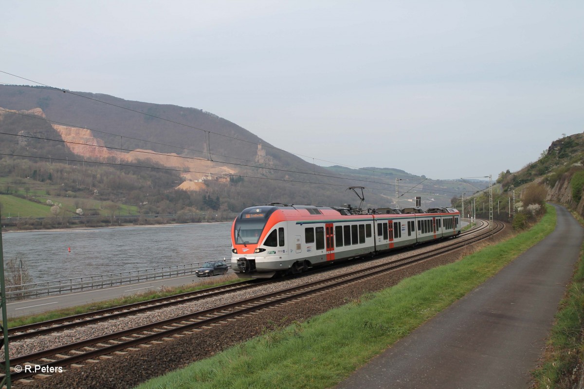 407 als SE25009 Neuwied - Frankfurt/main bei der Blockstelle Bodenthal. 21.03.14