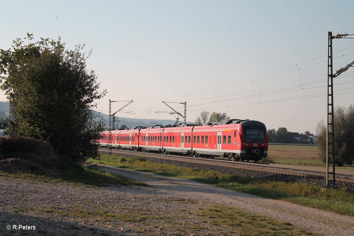 440 038-8 und 440 822-5 als RB 58126 Treuchtlingen - Würzburg bei Wettelsheim. 24.09.16