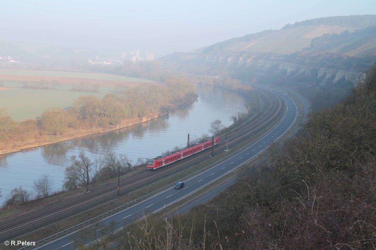 440 310-1 als RB 58017 Gemünden - Würzburg zwischen Karlstadt und Himmelstadt. 16.03.17