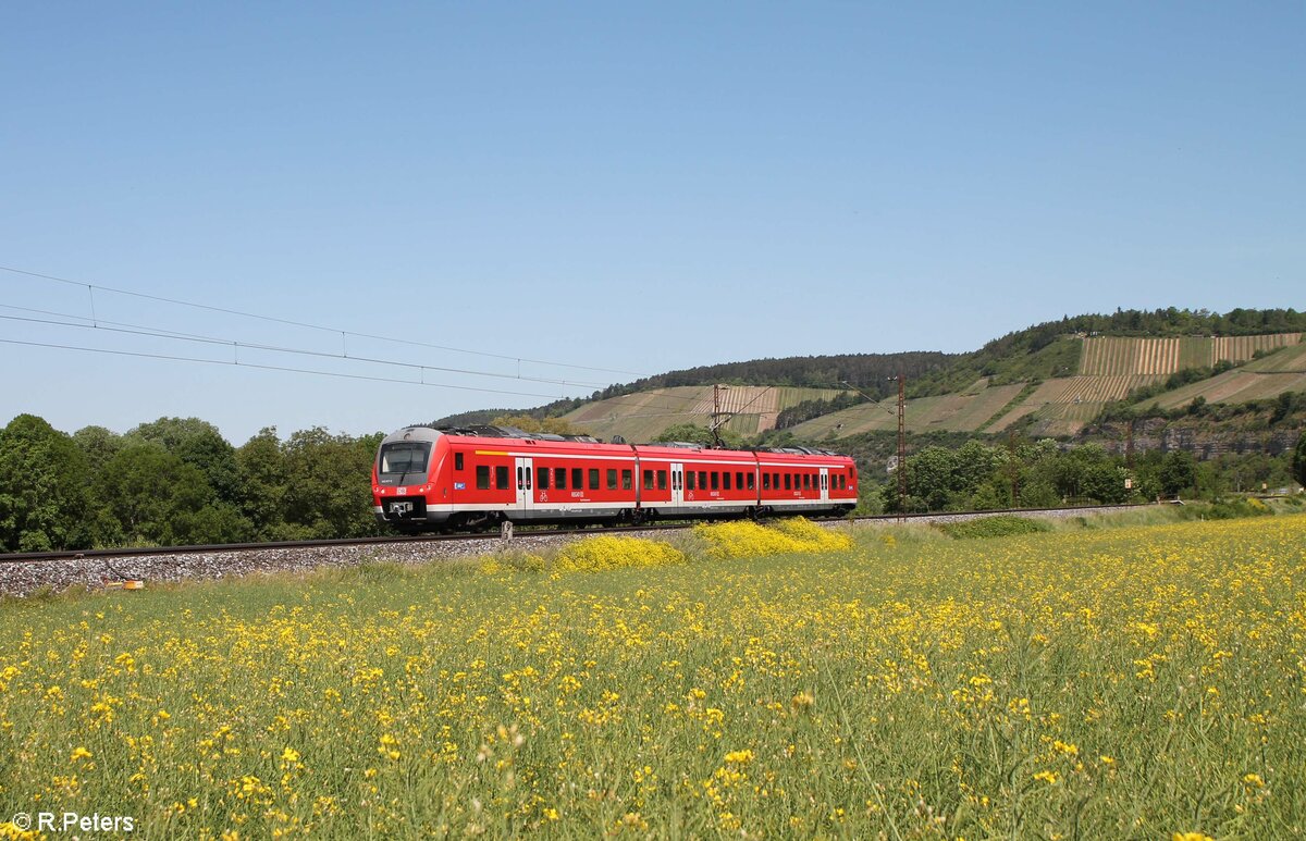 440 317-6 als RB53 RB 58029 Gemünden - Würzburg bei Himmelstadt. 02.06.21