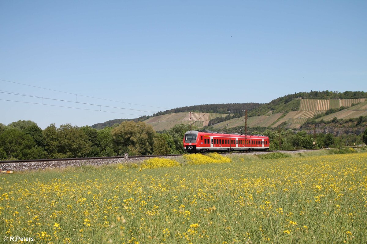 440 317 als RB53 RB 58029 Gemnden - Wrzburg bei Himmelstadt. 02.06.21