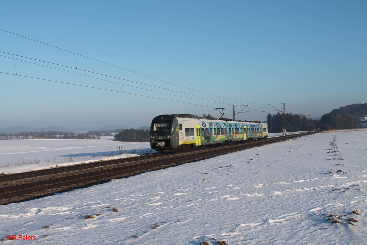 440 412 als AG84198 Plattling - Neumarkt(Oberpfalz) bei Seubersdorf. 21.01.17