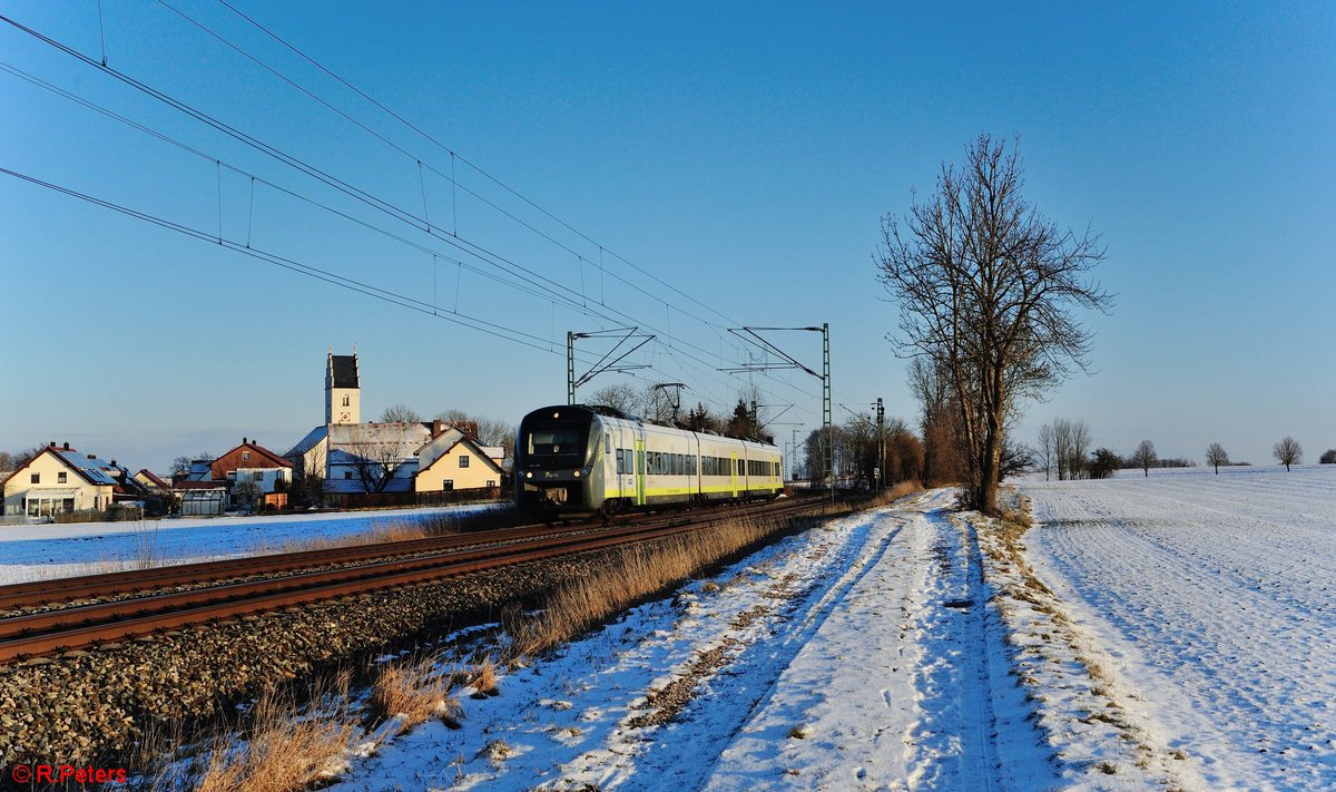 440 416 als RB 51 84102 Plattling - Neumarkt/Oberpfalz bei Moosham. 13.02.21