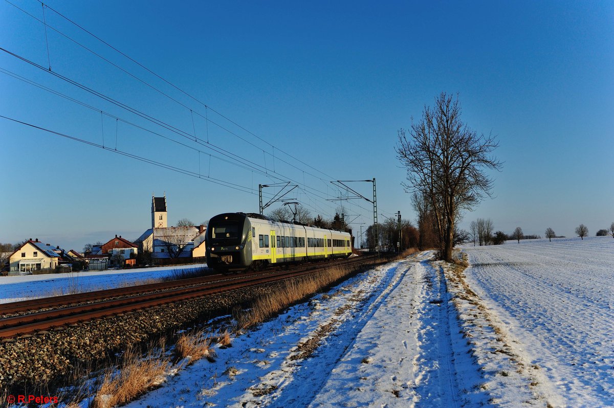 440 416 als RB 51 84102 Plattling - Neumarkt/Oberpfalz bei Moosham. 13.02.21