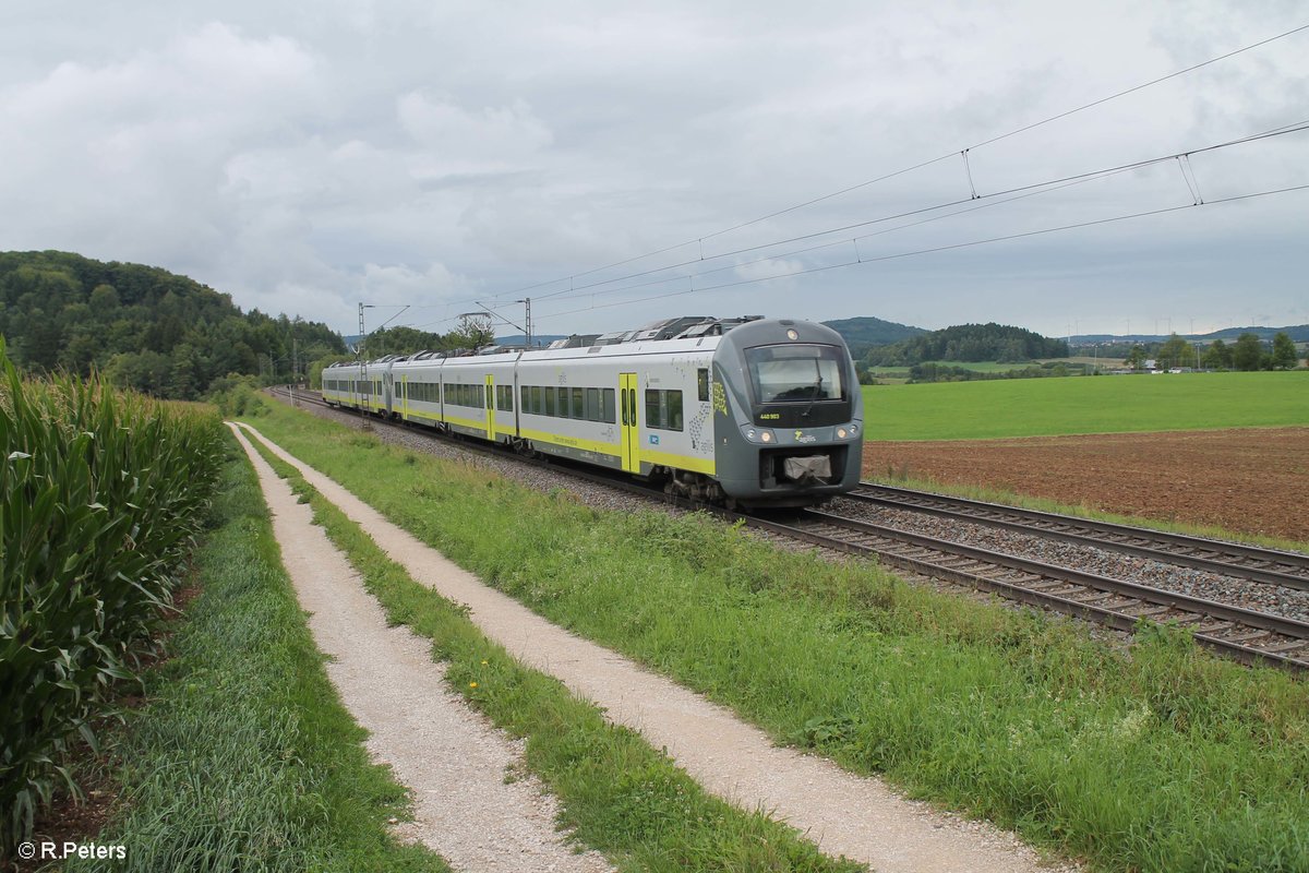 440 903 zieht als ag84191 Neumarkt/Oberpfalz - Plattling bei Parsberg. 19.08.17