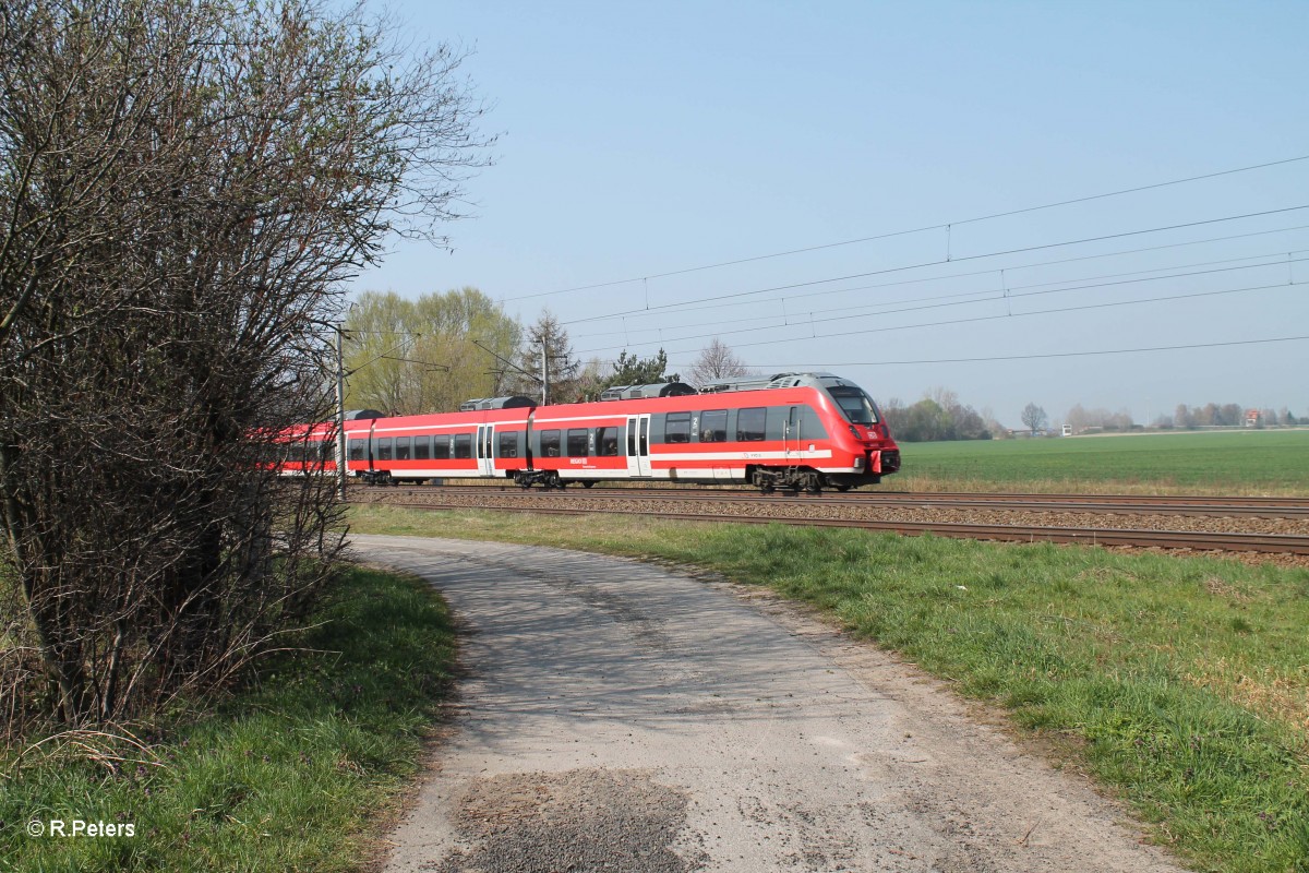 442 117-8 + 442 113-7 als RE 17064 Dresden - Leipzig bei Borsdorf bei Leipzig. 29.03.14