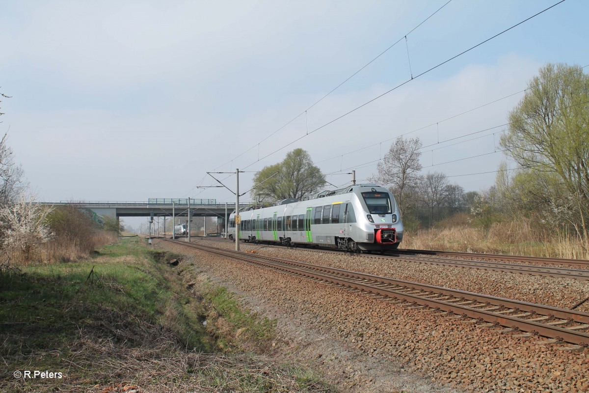 442 125-1 als S1 37125 Leipzig Miltizer Allee - Wurzen bei Borsdorf bei Leipzig. 29.03.14