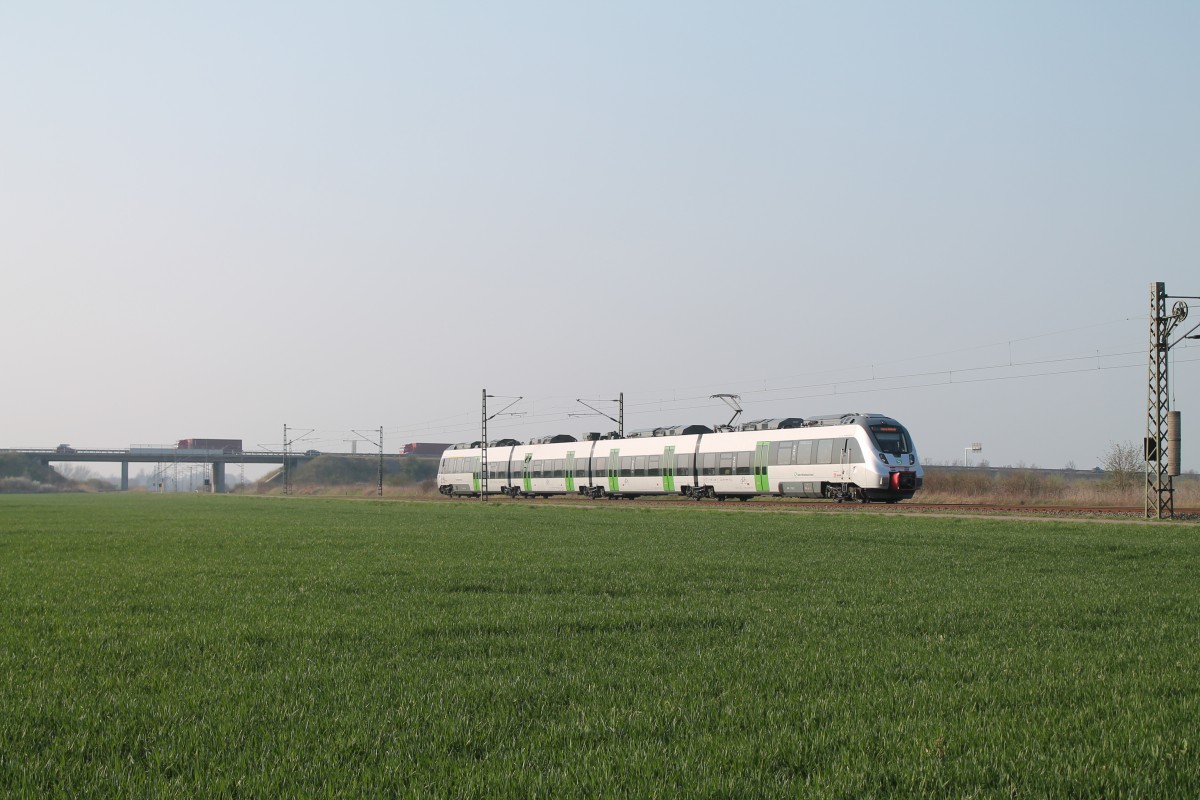 442 702-7 als S3 37347 Halle/Saale - Leipzig Stötteritz bei Schkeuditz West. 29.03.14