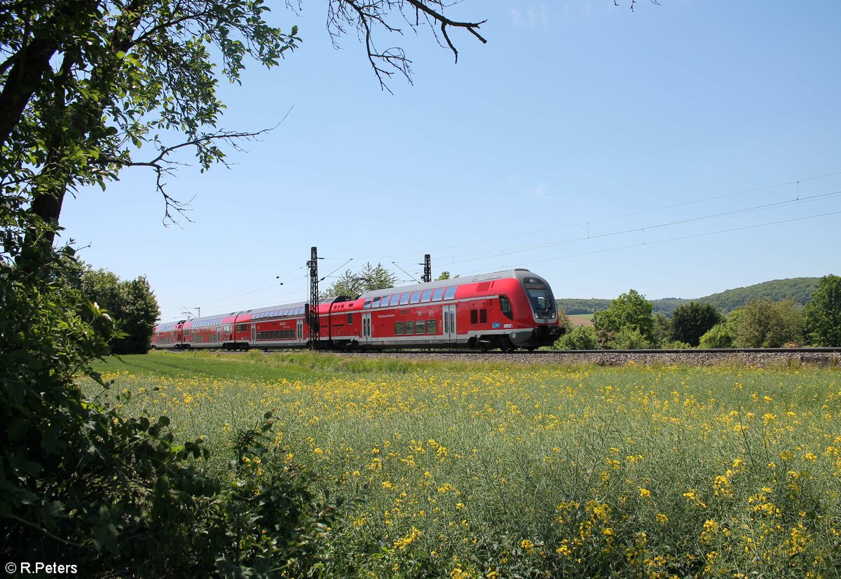 445 047-7 als RE 55 RE 4614 Würzburg - Frankfurt/Main bei Himmelstadt. 02.06.21