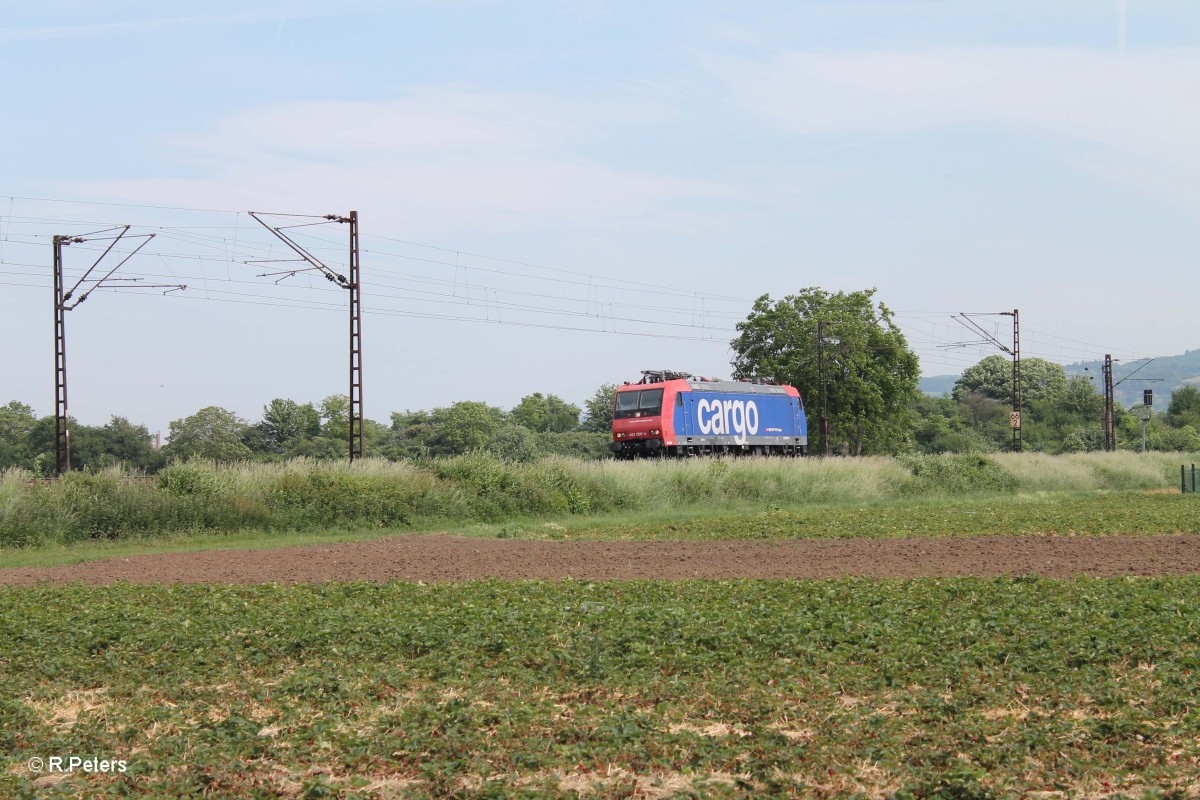 482 006-4 rollt solo südlich von Weinheim( Bergstrasse) in Richtung Mannheim/Heidelberg. 28.05.15