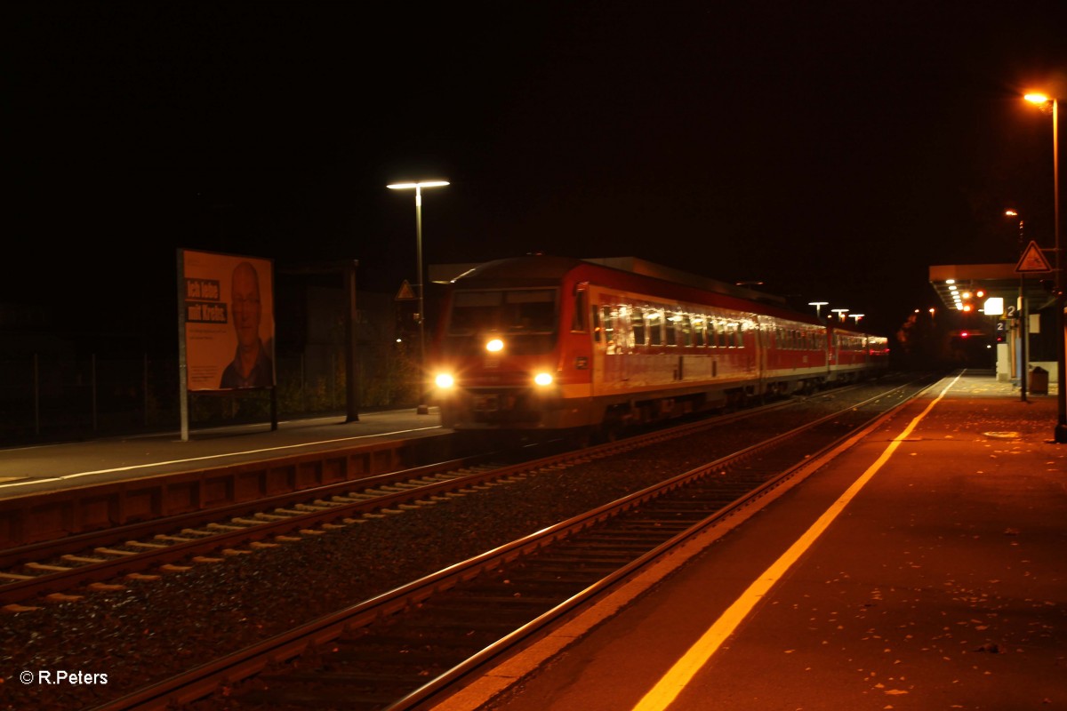 610 001-9 + 003-6 als RE 3698 Regensburg - Hof in Wiesau/Oberpfalz 24.10.13 Version 6