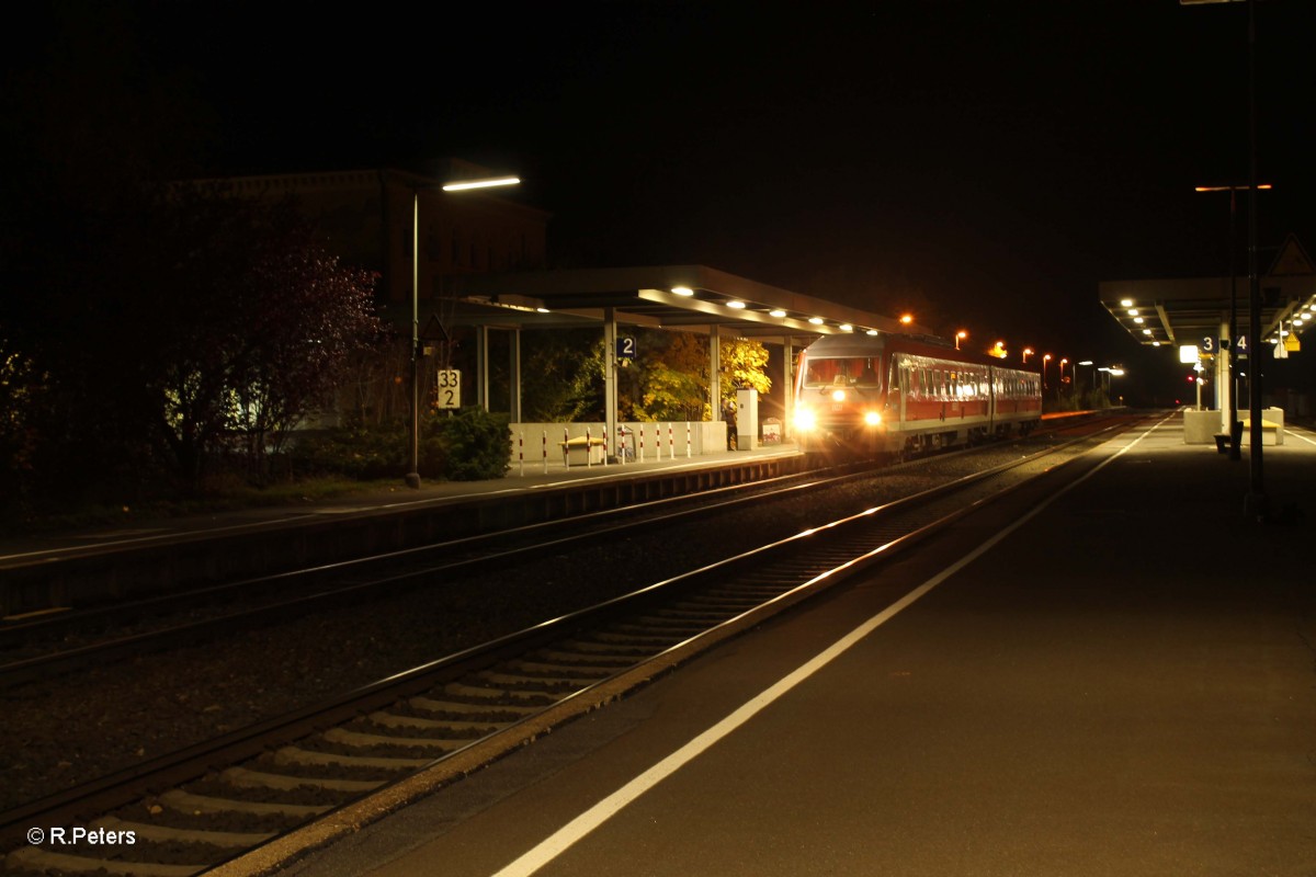 610 004-4als RE 3699 Hof - Regensburg in Wiesau/Oberpfalz. 22.10.13