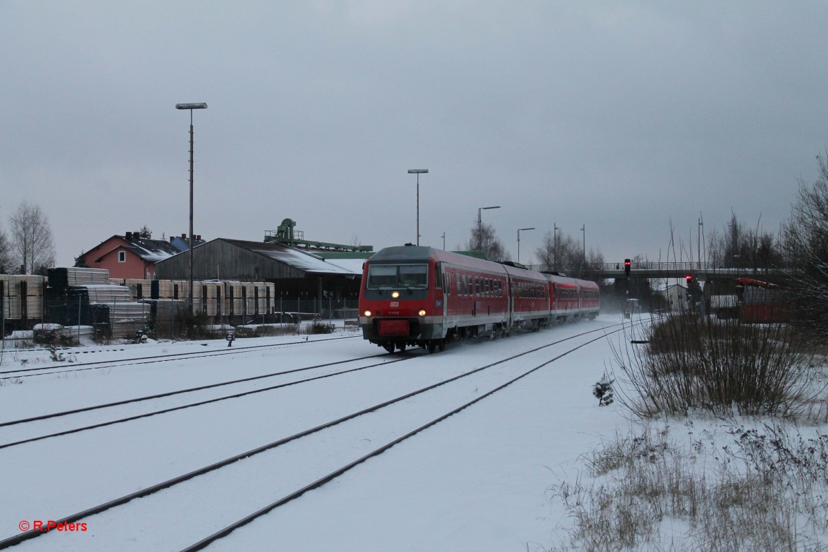 610 013 + 012 als RE 3696 in Wiesau. 07.12.13